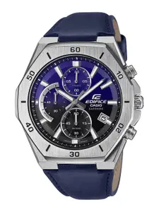 CASIO Men Dial & Leather Cuff Straps Analogue Watch ED646