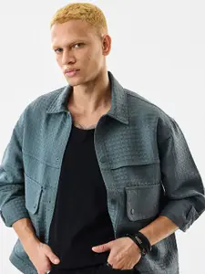 Snitch Teal Green Men Lightweight Tailored Jacket