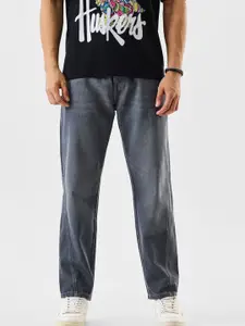 Snitch Men Baggy Fit Mid-Rise Light Fade Cotton Jeans