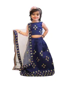 Shoryam Fashion Girls Embroidered Ready to Wear Lehenga &