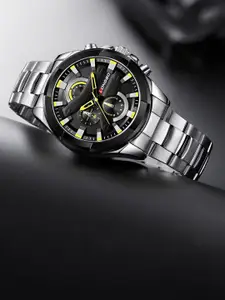 LONGBO Men Dial & Stainless Steel Bracelet Style Analogue Watch Long-80242-Silver-Black-0