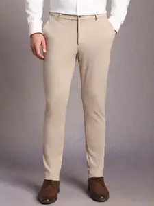 Louis Philippe Men Slim Fit Mid-Rise Formal Trousers