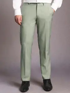 Louis Philippe Men Flat Front Formal Trousers