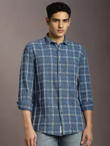 Louis Philippe Jeans Checked Slim Fit Pure Cotton Casual Shirt