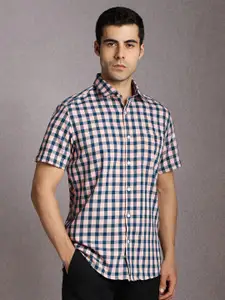 Louis Philippe Sport Checked Slim Fit Pure Cotton Casual Shirt