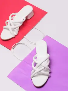 Froh Feet Women Solid Round Toe Block Regular Sandals