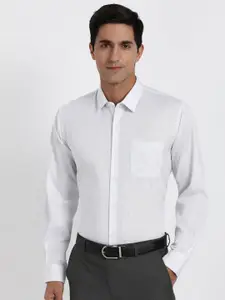 Peter England Printed Pure Cotton Spread Collar Formal Shirt