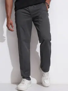 Highlander Men Solid Relaxed Fit Elasticated Easy Trousers