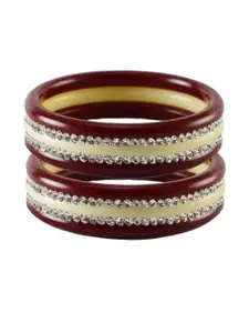 Vidhya Kangan White Stone Stud Acrylic Bangle