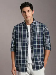 Louis Philippe Jeans Checked Slim Fit Pure Cotton Casual Shirt