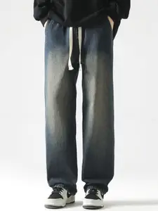 StyleCast x Revolte Men Relaxed Fit Mid-Rise Light Fade Jeans