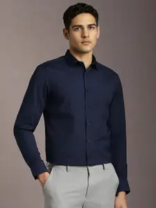 Louis Philippe Roll-Up Sleeves Slim Fit Formal Shirt