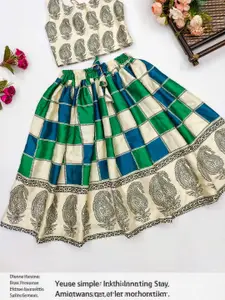 Shoryam Fashion Girls White Raw Silk Lehenga Choli