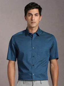 Louis Philippe Ethnic Motifs Printed Pure Cotton Formal Shirt