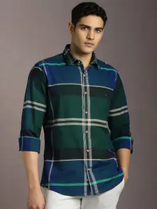 Louis Philippe Sport Horizontal Stripes Slim Fit Casual Shirt