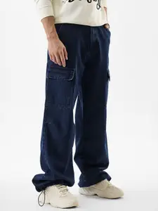 Snitch Men Mid-Rise Baggy Fit Stretchable Cargo Styles Jeans