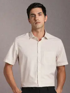 Louis Philippe Micro Checked Pure Cotton Formal Shirt