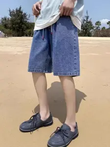 StyleCast x Revolte Men Solid Regular Fit Mid-Rise Denim Shorts