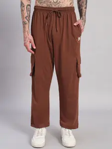 GRIFFEL Men Pure Cotton Mid-Rise Track Pants