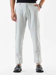 Snitch Men Checked Slim Fit Wrinkle Free Trousers