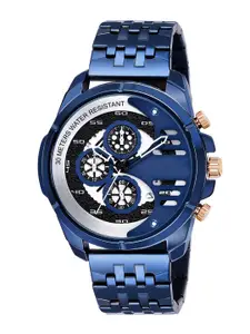 IIK COLLECTION Men Dial & Stainless Steel Bracelet Style Straps Analogue Chronograph