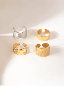 Niska Set of 4 Gold-Plated Finger Rings