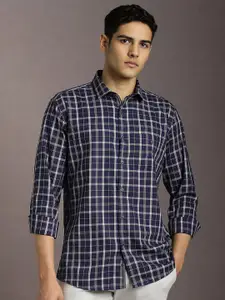Louis Philippe Sport Checked Slim Fit Pure Cotton Casual Shirt
