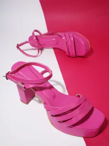 Froh Feet Women Embellished Round Toe Block Regular Sandals