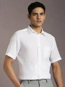 Louis Philippe Textured Pure Linen Formal Shirt