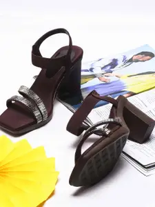 Froh Feet Women Embellished Block Heel Sandals