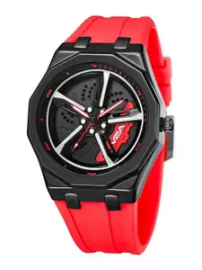 V2A Men Racing Rotating Dial & Straps Analogue Watch V2A-CS-2420-S-Rd