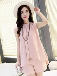 StyleCast High Neck Top With Shorts Co-Ords