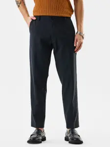 Snitch Men Slim Fit Mid-Rise Wrinkle Free Trousers