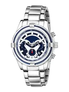 IIK COLLECTION Men Round Dial & Stainless Steel Straps Analogue Chronograph Watch DK-4004M