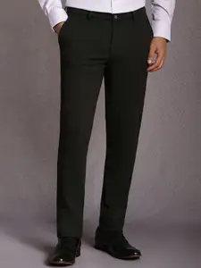Louis Philippe Men Slim Fit Mid-Rise Flat-Front Formal Trousers