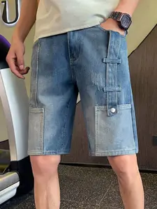 StyleCast x Revolte Men Mid-Rise Denim Shorts
