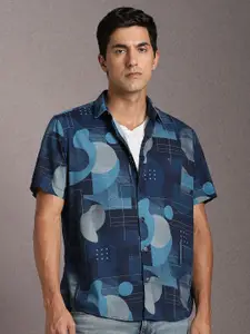 Louis Philippe Jeans Printed Slim Fit Casual Shirt