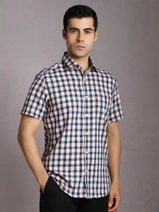 Louis Philippe Sport Checked Slim Fit Pure Cotton Casual Shirt
