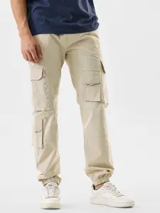 Snitch Men Mid-Rise Regular Fit Cargos Trousers