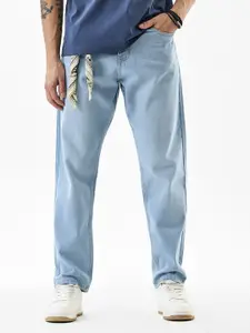 Snitch Men Mid-Rise Baggy Light Fade Jeans