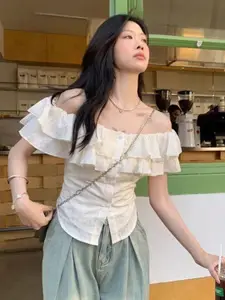 StyleCast Women Solid Off-Shoulder Top