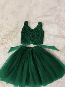 Shoryam Fashion Girls Embellished Ready to Wear Lehenga &