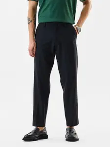 Snitch Men Slim Fit Mid-Rise Formal Trousers