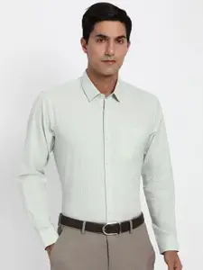 Peter England Striped Pure Cotton Spread Collar Formal Shirt