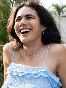 SHAYA 925 Sterling Silver Contemporary Evil Eye Hoop Earrings