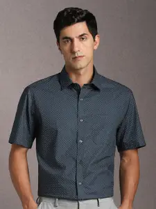 Louis Philippe Micro Ditsy Printed Pure Cotton Formal Shirt