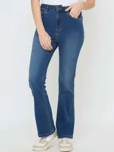 Madame Women Bootcut Mid-Rise Low Distress Jeans