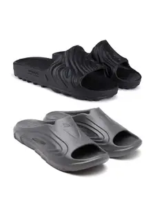 BERSACHE Pack of 2  Men Rubber Sliders