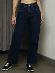 RIVI Women Comfort Boyfriend Fit High-Rise Stretchable Jeans