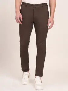 JADE BLUE Men Slim Fit Mid-Rise Trousers